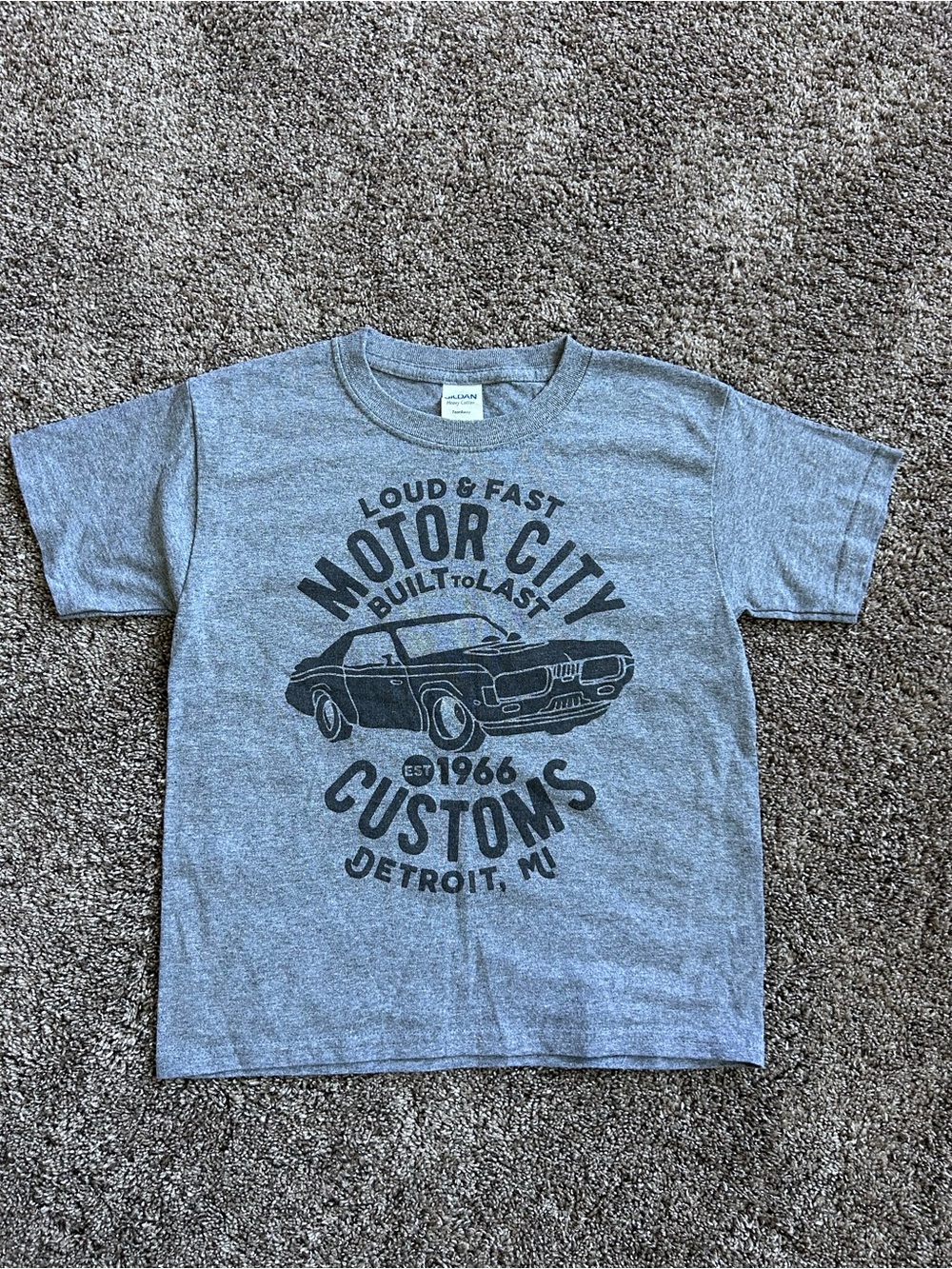 Detroit Motor City Customs Graphic Tee - Gray Size XS